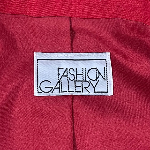 Vintage Red Lined Boxy Fit Blazer Size 10 - Picture 7 of 10